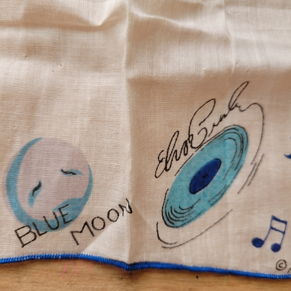 Vintage Elvis Hankie ~ 1956 Elvis Presley Enterprises Handkerchief ~ HTF ~ Nice! - Picture 5 of 11